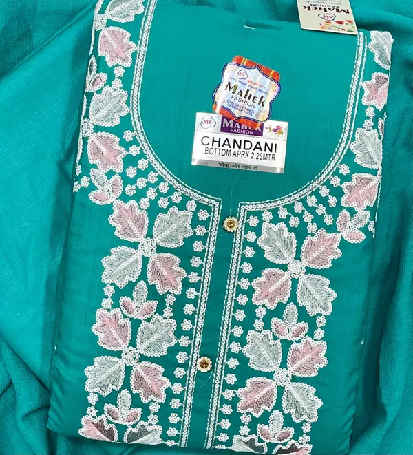 Blue_Cotton_Embroidery_Unstitched_Suit_For_Women