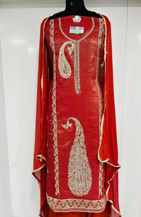 Orange_Georgette_Party_Wear_Traditional_Embroidery_Unstitched_Suit_For_Women