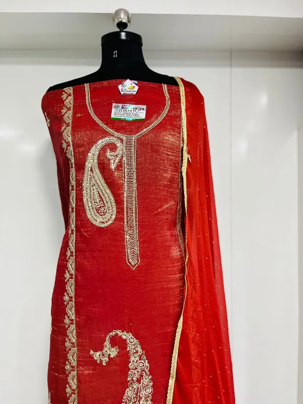 Orange_Georgette_Party_Wear_Traditional_Embroidery_Unstitched_Suit_For_Women