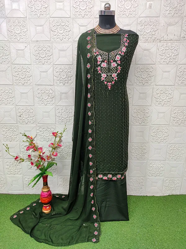 Green_Georgette_Party_Wear_Traditional_Embroidery_Unstitched_Suit_For_Women