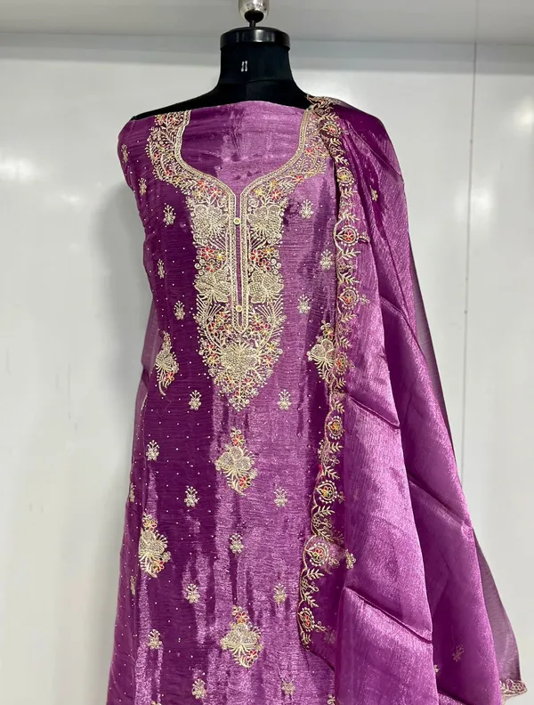 Purple_Shimmer_Organza_Party_Wear_Traditional_Embroidery_Unstitched_Suit_For_Women