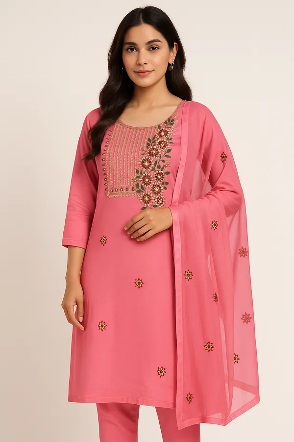 Pink_Cotton_Embroidery_Unstitched_Suit_For_Women