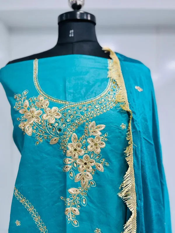 Blue_Cotton_Embroidery_Unstitched_Suit_For_Women