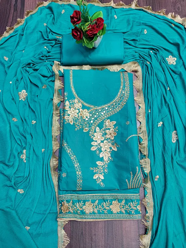 Blue_Cotton_Embroidery_Unstitched_Suit_For_Women
