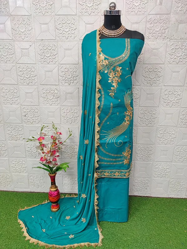 Blue_Cotton_Embroidery_Unstitched_Suit_For_Women