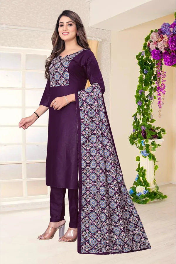 Purple_Rayon_Stiched_Kurti_Set_For_Women
