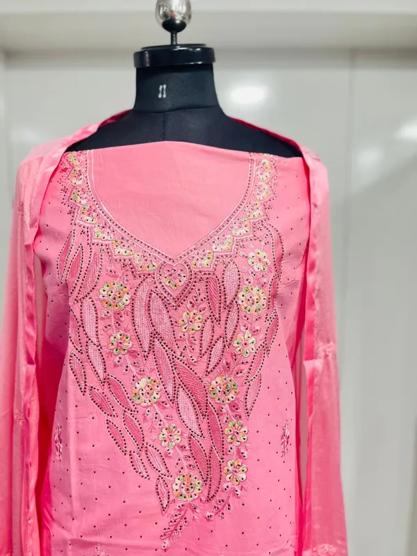 Peach_Cotton_Embroidery_Unstitched_Suit_For_Women