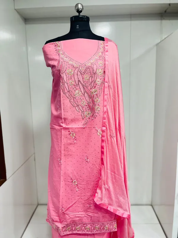 Peach_Cotton_Embroidery_Unstitched_Suit_For_Women