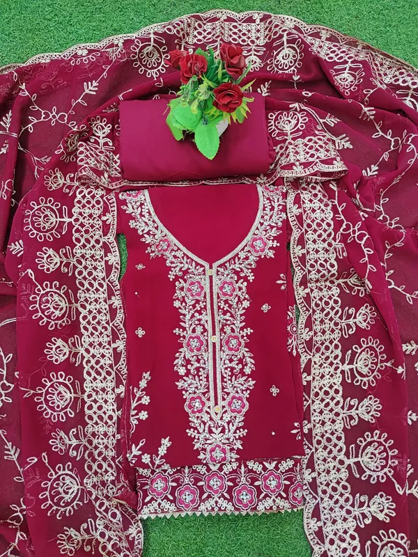 Pink_Georgette_Party_Wear_Traditional_Embroidery_Unstitched_Suit_For_Women