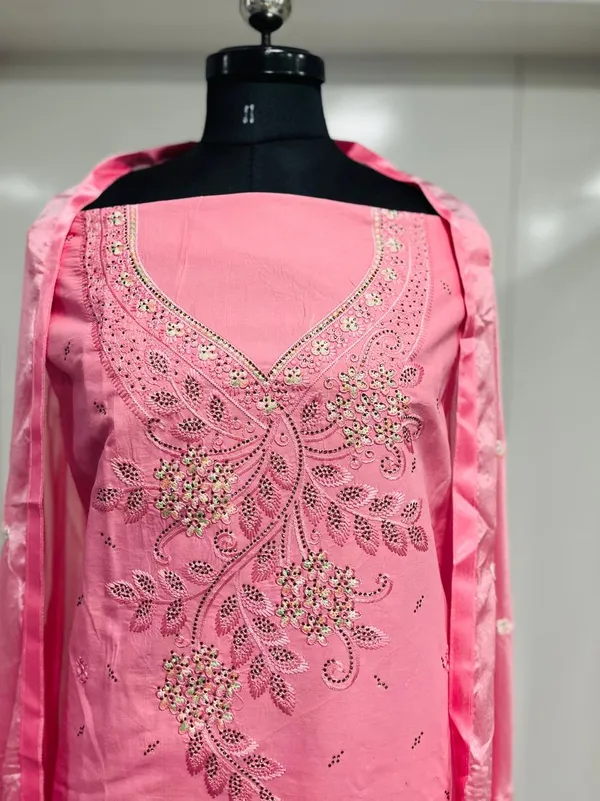 Peach_Cotton_Embroidery_Unstitched_Suit_For_Women