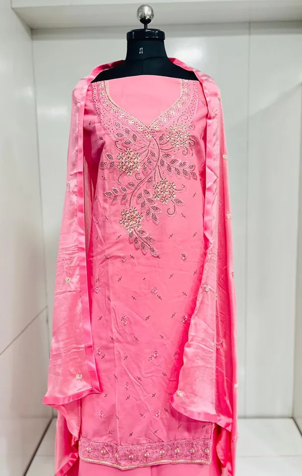 Peach_Cotton_Embroidery_Unstitched_Suit_For_Women