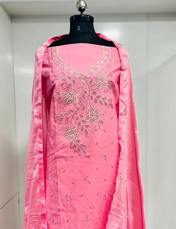 Peach_Cotton_Embroidery_Unstitched_Suit_For_Women