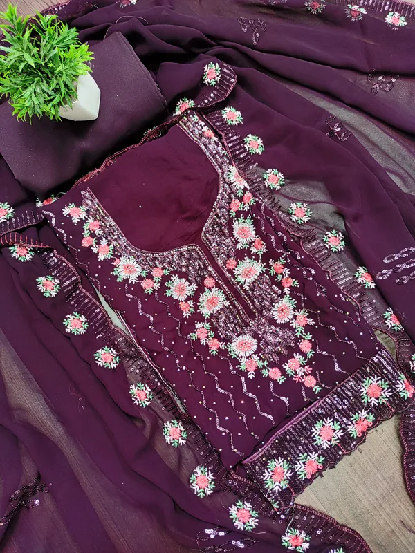Purple_Georgette_Party_Wear_Traditional_Embroidery_Unstitched_Suit_For_Women