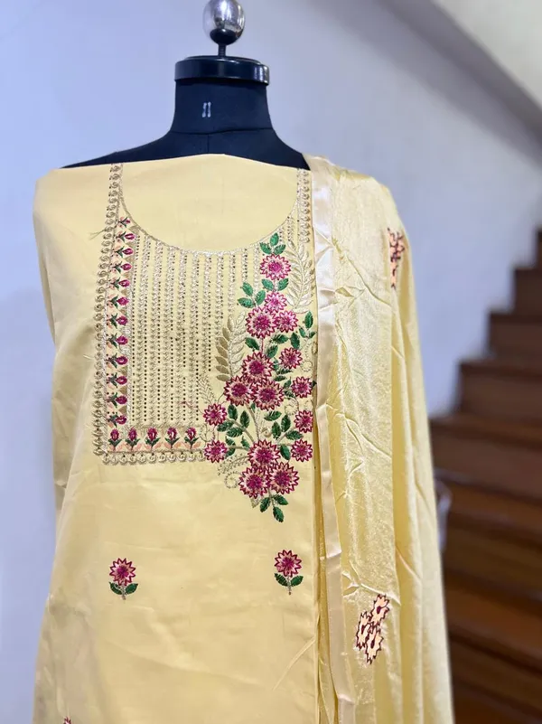 Cream_Cotton_Embroidery_Unstitched_Suit_For_Women