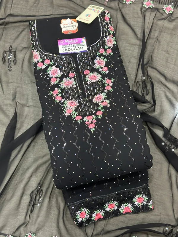 Black_Georgette_Party_Wear_Traditional_Embroidery_Unstitched_Suit_For_Women
