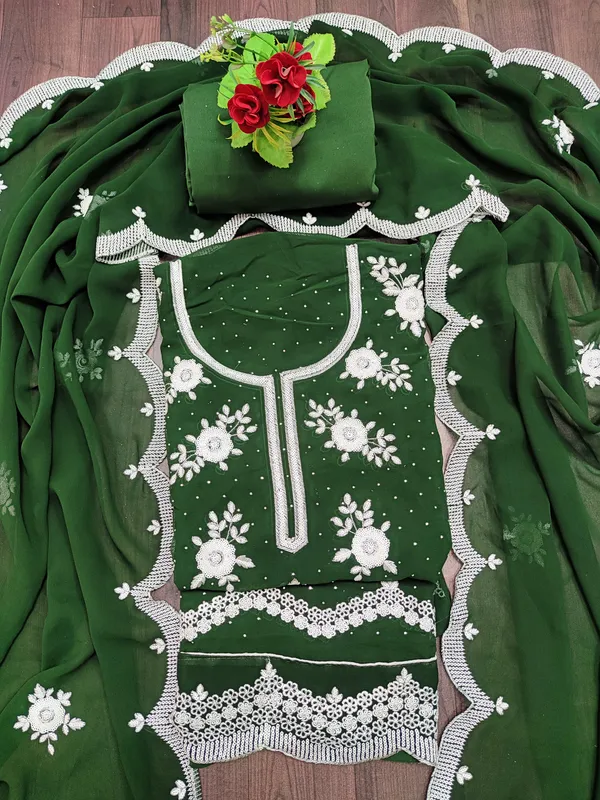 Green_Georgette_Party_Wear_Traditional_Embroidery_Unstitched_Suit_For_Women