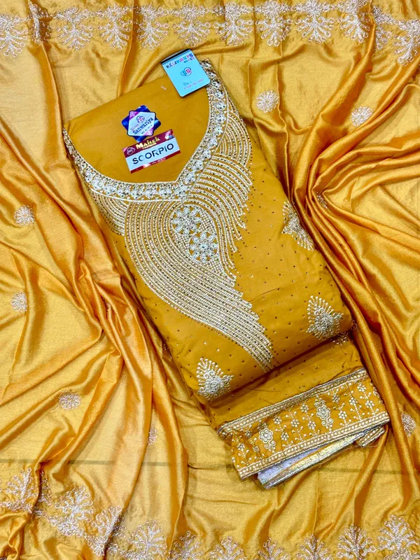 Mustard_Cotton_Embroidery_Unstitched_Suit_For_Women