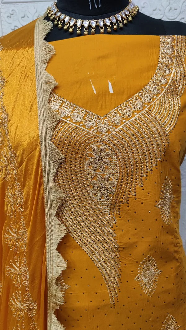 Mustard_Cotton_Embroidery_Unstitched_Suit_For_Women