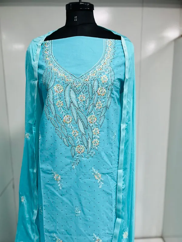 Blue_Cotton_Embroidery_Unstitched_Suit_For_Women