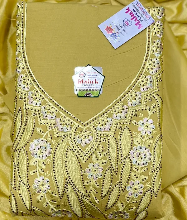 Mustard_Cotton_Embroidery_Unstitched_Suit_For_Women