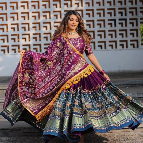 Purple_Dola_Silk_Premium_&_Elegant_Patola_Print_With_Foil_Work_Lehenga_Choli_For_Women_&_Girls