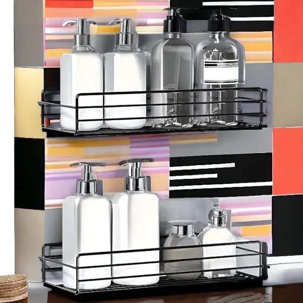 Black_Metal_Multipurpose_Kitchen_Bathroom_Shelf_Wall_Holder_Storage_Rack_Bathroom_Rack_Storage_Box_Strong_Magic_Sticker_Shower_Rack