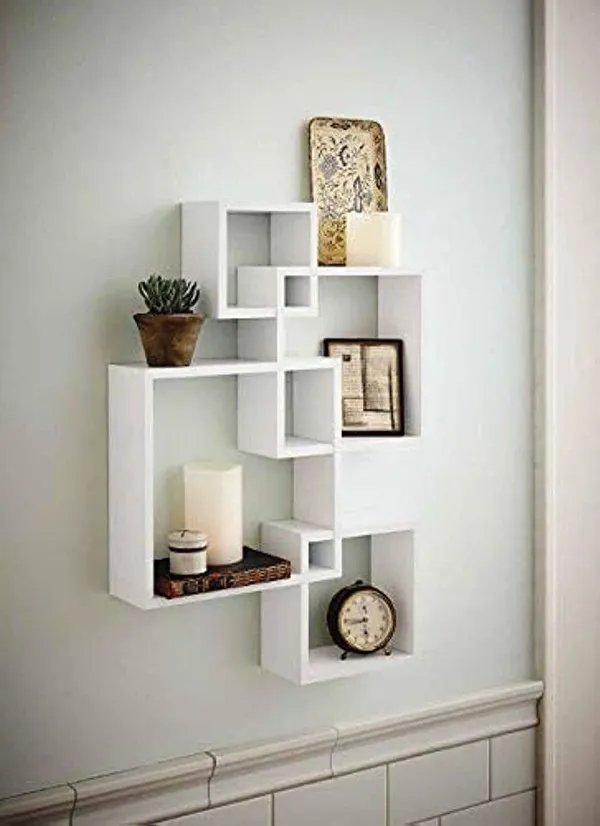 Pack_Of_4_White_Wooden_Floating_Wall_Shelves