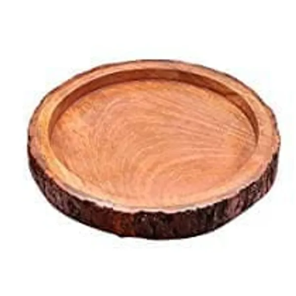 Brown_Wood_Handcrafts_Beautiful_Table_Decor_Round_Shape_Wooden_Serving_Tray_Set_Of_3_/Platter_For_Home_And_Kitchen_Pakka_Wood_Bowl_Set