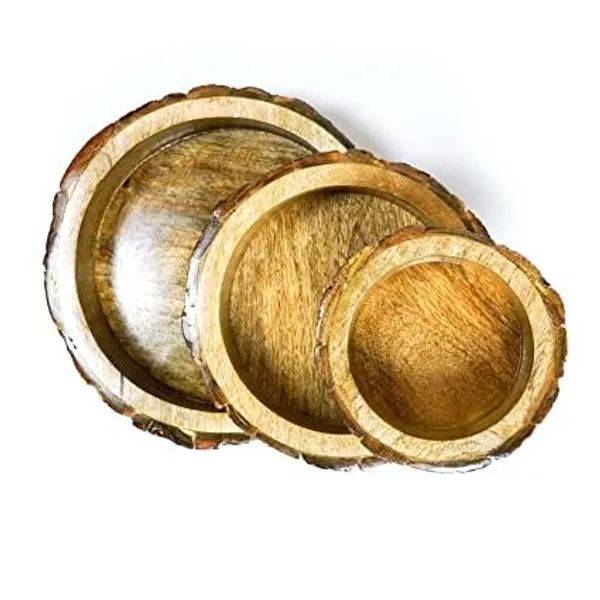Brown_Wood_Handcrafts_Beautiful_Table_Decor_Round_Shape_Wooden_Serving_Tray_Set_Of_3_/Platter_For_Home_And_Kitchen_Pakka_Wood_Bowl_Set
