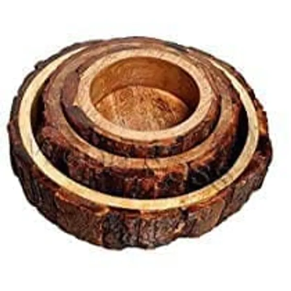 Brown_Wood_Handcrafts_Beautiful_Table_Decor_Round_Shape_Wooden_Serving_Tray_Set_Of_3_/Platter_For_Home_And_Kitchen_Pakka_Wood_Bowl_Set