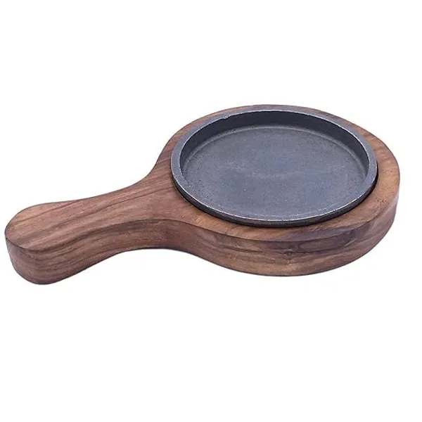 Brown_Iron_Sizzler_Plater_With_Wooden_Stand_|_Brownie_Sizzler_Plate_|_Wooden_Ovel_Sizzling_Brownie_Plate_|_Serving_Platter_|_Hot_Sizzling_Plate_|_5_Inch_Quarter_Size_Sizzler_Plate