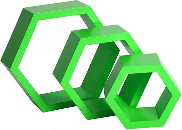Pack_Of_3_Green_Wooden_Floating_Wall_Shelves