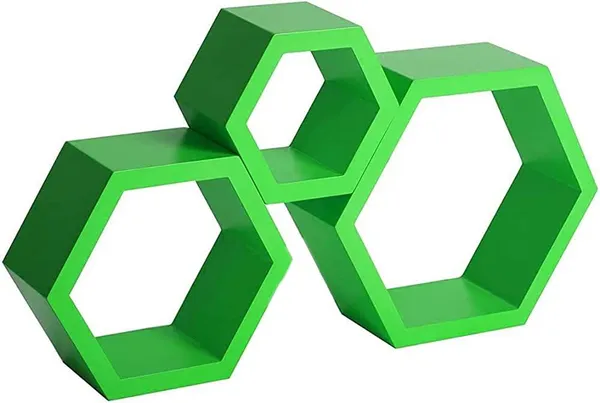 Pack_Of_3_Green_Wooden_Floating_Wall_Shelves