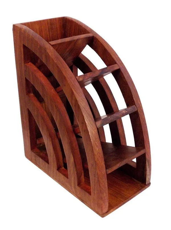 Brown_Multicompartment_Remote_Holder_For_Living_Room,_Tv_And_Ac,_Remote_Stand_For_Home,_Table_Organizer,_Office_Desk_Accessories