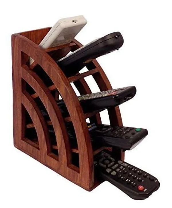 Brown_Multicompartment_Remote_Holder_For_Living_Room,_Tv_And_Ac,_Remote_Stand_For_Home,_Table_Organizer,_Office_Desk_Accessories