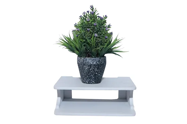 White_Setup_Box_Stand/Set_Top_Box_Stand_Wall_Mount_For_Home_Wall_Shelf_For_Holding_Speakers_Wifi_Router_Game_Console_Remote_Streaming_Device