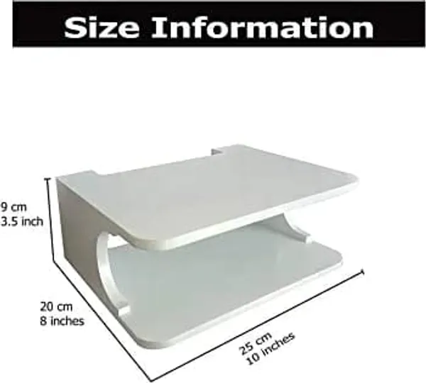 White_Setup_Box_Stand/Set_Top_Box_Stand_Wall_Mount_For_Home_Wall_Shelf_For_Holding_Speakers_Wifi_Router_Game_Console_Remote_Streaming_Device