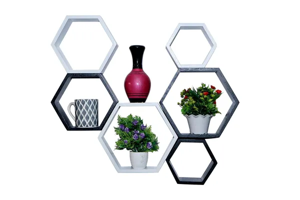Pack_Of_6_Black_&_White_Wooden_Floating_Wall_Shelves