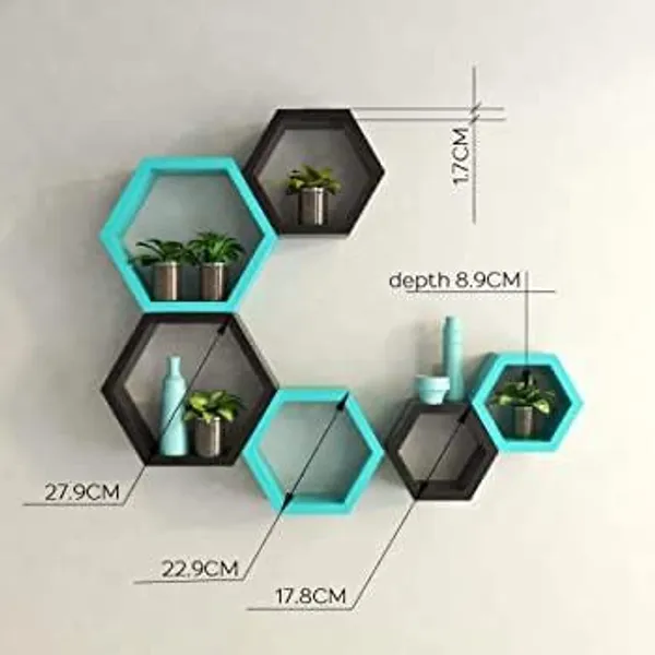 Pack_Of_6_Blue_&_Black_Wooden_Floating_Wall_Shelves