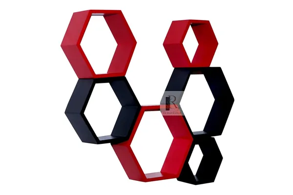 Pack_Of_6_Red_&_Black_Wooden_Floating_Wall_Shelves