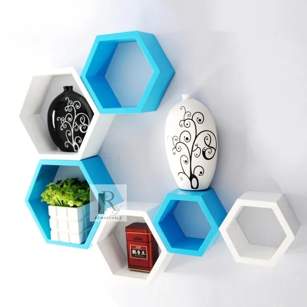 Pack_Of_6_White_&_Sky_Blue_Wooden_Floating_Wall_Shelves