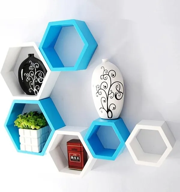 Pack_Of_6_White_&_Sky_Blue_Wooden_Floating_Wall_Shelves