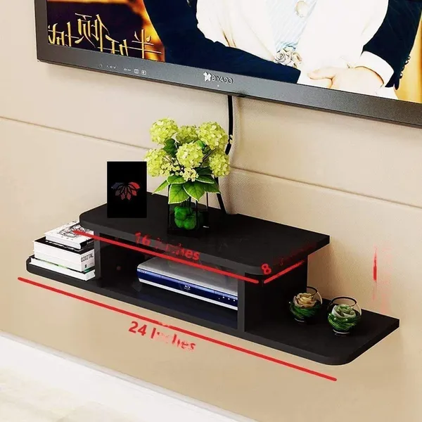 Black_M.I._Sterling_Set_Top_Box_Stand|_Wall_Shelf|_Wall_Mount|_Wall_Bracket|Tv_Unit_Wooden|_Floating_Shelves_For_Home_Decor/Mandir/Kitchen