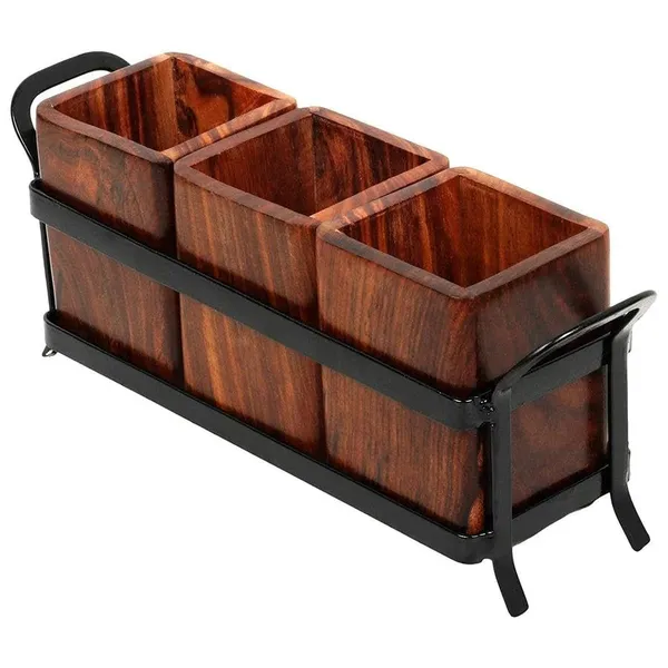 Brown_Remakeble_Wood_And_Wrought_Iron_Spoon_Cutlery_Holder,_Multipurpose_Stand,_Table_Organizer_With_3_Wooden_Jar_Wooden_Cutlery_Holder_For_Kitchen