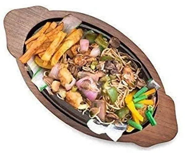 Pack_Of_2_Brown_Iron_Sizzler_Plater_With_Wooden_Stand