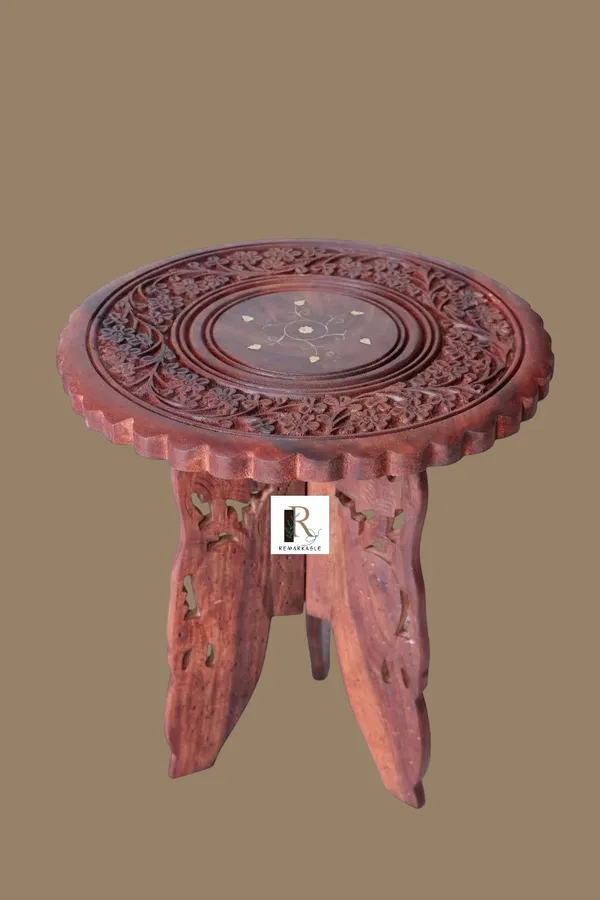 Brown_Beautiful_Design_Round_Shape_Wooden_Coffee_Table,_Side_Table_For_Multipurpose_(12_Inch)