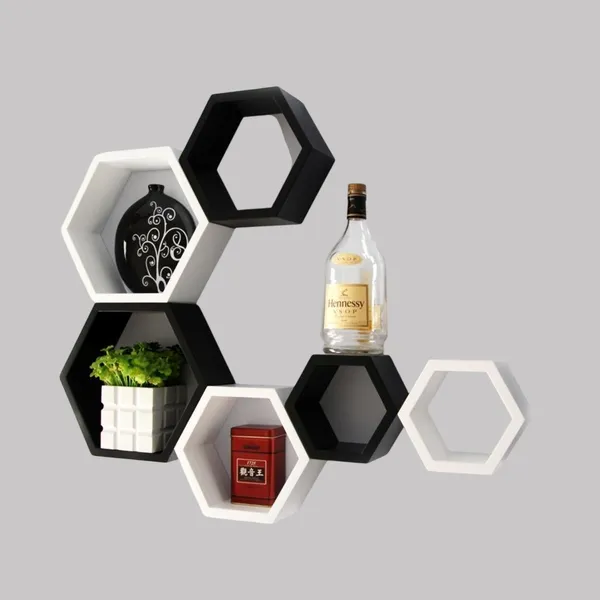 Pack_Of_6_Black_&_White_Wooden_Floating_Wall_Shelves