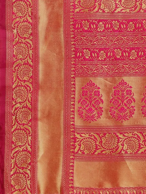 Green_Red_Jacquard_Border_Saree_Soft_Lichi_Silk_Cloth_The_Saree_And_Explore_Of_Collection_Beautiful_Designed_Saree_With_Unstitched_Blouse_Piece_For_Women