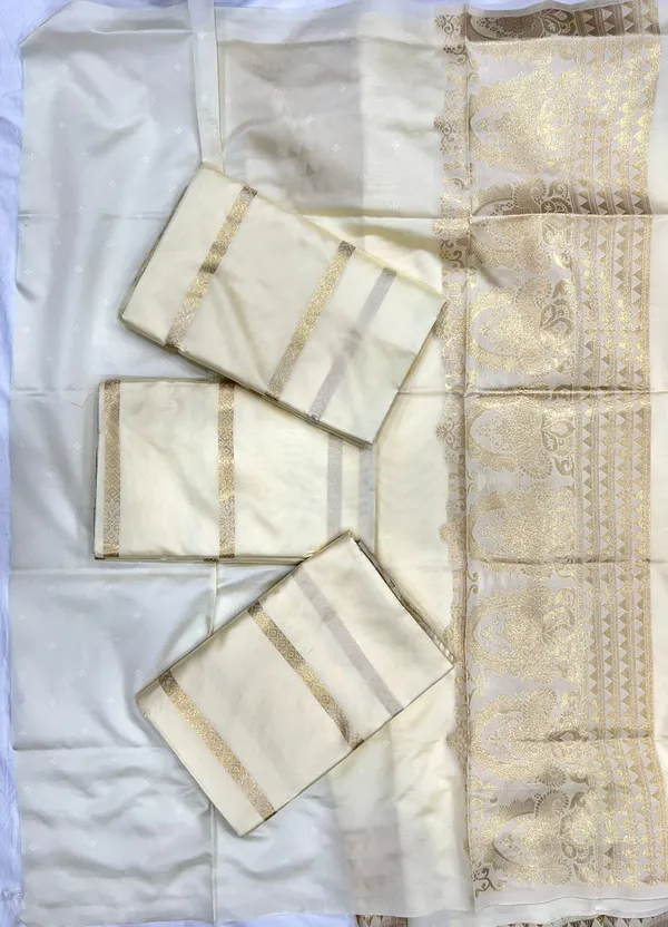Multi_Colour_Kanajivaram_Soft_Lichi_Silk_Saree_With_Unstitching_Blouse_Piece_For_Women