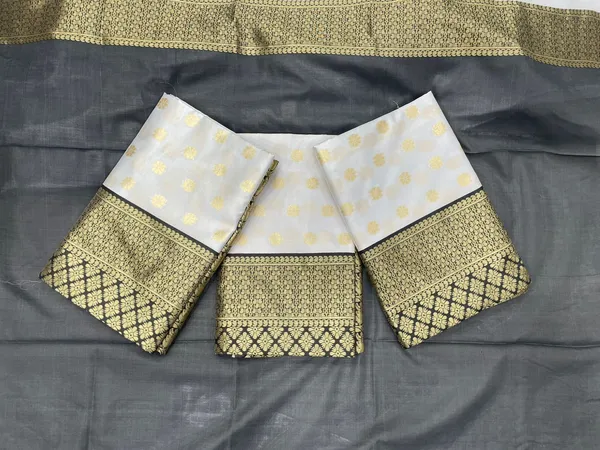 Multi_Colour_Banarasi_Style_Pure_Kanjivaram_Silk_Jacquard_Kanchipuram_Pattu_Saree_With_Un-Stiched_Blouse_For_Women